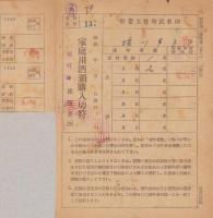 家庭用酒類購入切符　-昭和23年-　2部一括（長野県岩村田税務署）