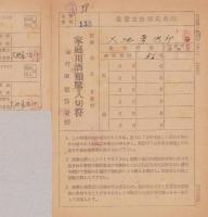 家庭用酒類購入切符　-昭和23年-　2部一括（長野県岩村田税務署）