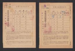 家庭用酒類購入切符　-昭和23年-　2部一括（長野県岩村田税務署）