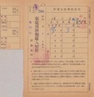 家庭用酒類購入切符　-昭和23年-　2部一括（長野県岩村田税務署）