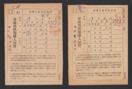家庭用酒類購入切符　-昭和23年-　2部一括（長野県岩村田税務署）