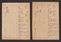 家庭用酒類購入切符　-昭和23年-　2部一括（長野県岩村田税務署）