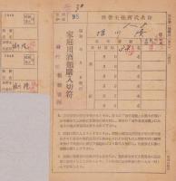 家庭用酒類購入切符　-昭和23年-　2部一括（長野県岩村田税務署）