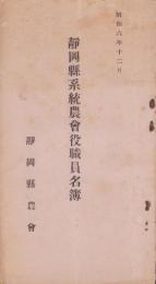 静岡県系統農会役職員名簿　-昭和6年12月-