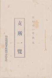 静岡県蚕業取締所金指支所　支所一覧　-昭和11年4月-