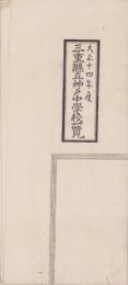 (一枚刷）三重県立神戸中学校一覧　-大正14年度-