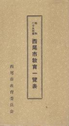 西尾市教育一覧表　-昭和29年度-（愛知県）