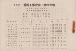 （陸上競技パンフレット）第4回　三重県下学童陸上競技大会　-昭和12年10月24日-