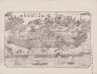 (一枚刷）長門国下之関　亀山八幡宮略図(山口県）