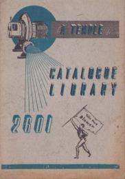 (器械カタログ）A TEMPLE　CATALOGUE LIBRARY　2601　-No.38-　（大阪市・髙木鉄工所)