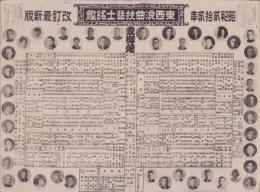 (一枚刷）東西浪曲技芸士銘鑑　-昭和22年　改訂最新版-