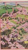(鳥瞰図）吉野山名所図絵(奈良県）