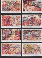 (絵葉書）地獄と極楽　-日本宗教画集の内-　袋付8枚揃
