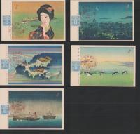 (絵葉書）根室景勝　-御絵はがき-　袋付5枚(北海道）