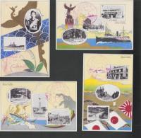 (絵葉書）函館行幸記念　-昭和11年10月-　袋付4枚(北海道）