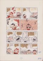 （マンガ原稿）とりいかずよし「トイレット博士」2色カラー原稿