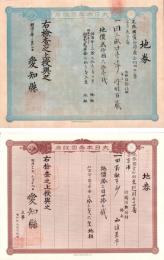 (地券）尾張国愛知郡東起村　10枚一括　-明治11～22年-