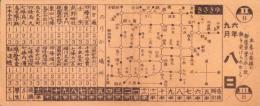 (市電乗換券）京都市電乗換券　-昭和6年9月8日-(京都市）
