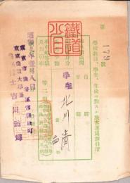 （運賃割引證）学校教員、学生、生徒ニ対スル旅客運賃割引證　-昭和9年-（東京農業大学）