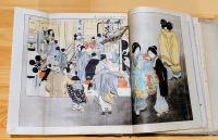 風俗画報　132号山本松谷「亀井戸天満宮」彩色口絵入，附録月耕「鳥尽しの図」134号「蒲田梅園の図」137号宮川春汀表紙「樹下美人」松谷彩色口絵入、138号松谷「多摩川の観桜」「潮干狩」140号「八王子大火の図」142号「南葛飾花菖蒲の図」144号「幻燈の図」「蛍狩の図」146号「目黒不動滝の図」148号「浪花風流芦辺踊りの図」150号「月見の図」「栗拾ひ」「道頓堀の五芝居の景」152号「美人観菊の図」「昆布売の図」154号「歳暮芸妓宅の図」他　12冊