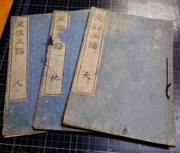 東渓画譜　全3冊　文化6年跋　「白頭翁銜虫」他