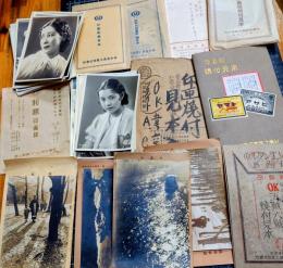 昭和初期印画紙焼付見本68枚前後オリエンタル写真、日本写真工業ケース入、昭和写真工業袋付絹目半光沢高級印画紙含む