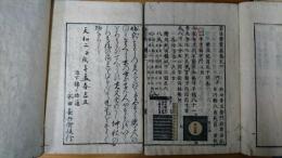 算法発蒙集　全5巻合本2冊　図の多くに美しい筆彩色及び所々図の仕法書入