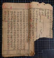（柱題）監本四書正文【残欠】　上孟　下論　古刊本2冊