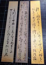 原阿佐緒短冊　3種3枚
