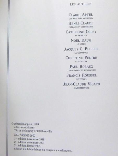 NANCY 1900 Rayonnement de l'Art Nouveau 洋書(GERARD KLOPP ediseur