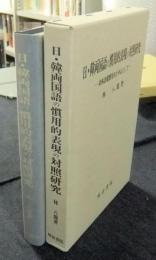 日・韓両国語の慣用的表現の対照研究 : 身体語彙慣用句を中心として