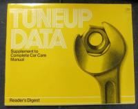 Readers Digest Complete Car Care Manual　洋書・英語　TUNEUP DATA Supplement to Complete Car Care Manual付