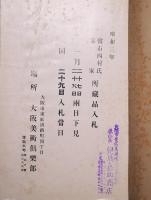 当市西村氏某家所蔵品入札　目録　昭３・１月29日入札当日