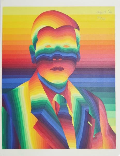 靉嘔 版画 「K氏の肖像」(靉嘔) / 古本、中古本、古書籍の通販は「日本