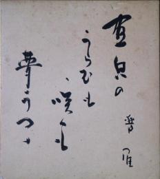 前田普羅色紙　「昼顔のからむも咲くも夢うつゝ」　