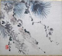 瀧和亭小色紙　三枚　「梅」「松」「菊」