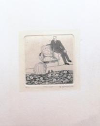 山本容子サイン入り銅版画「Mur Mur」