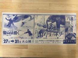 映画チラシ　ＳＹロマンス　（雪山は招く・野生のポリー・素晴らしい海底旅行）