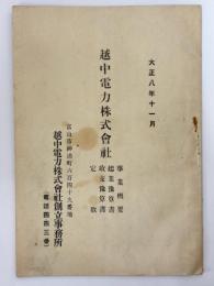 越中電力株式会社　事業概要・企業予算書・収支予算書・定欵