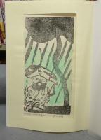 富士正晴版画冊　手摺・創作木版画　　全五葉