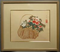 土田麦僊画集　版画「花籠」付