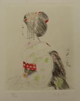 鬼頭鍋三郎画集　銅版画一葉付