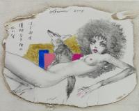 宇野亜喜良　『雨月』　油絵F0号