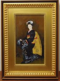 鬼頭鍋三郎　『美妓舞姿』　油絵M6号