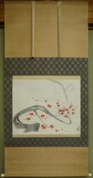 前田青邨　『紅白梅』　掛軸