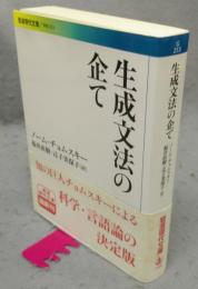 生成文法の企て　岩波現代文庫　学術253