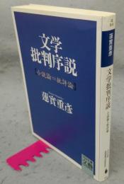 文学批判序説　小説論=批評論　河出文庫