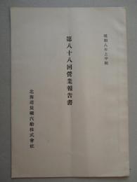 北海道炭礦汽船株式会社 第八十八回営業報告書 昭和八年上半期