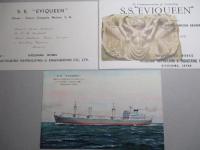 S.S. EVIQUEEN 進水記念絵葉書