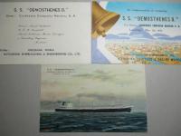 S.S. DEMOSTHENES D. 進水記念絵葉書